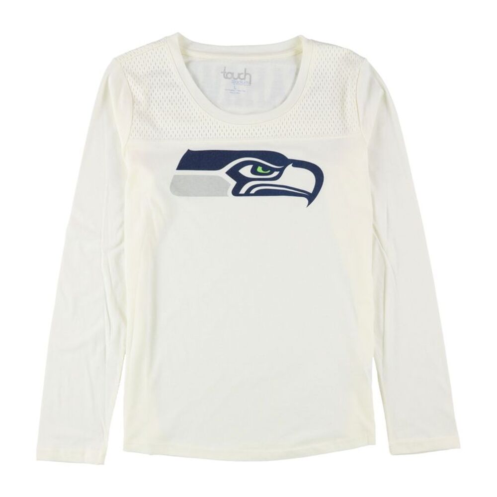 Touch Womens Seattle Seahawks Graphic T-Shirt, Off-White, M, DM